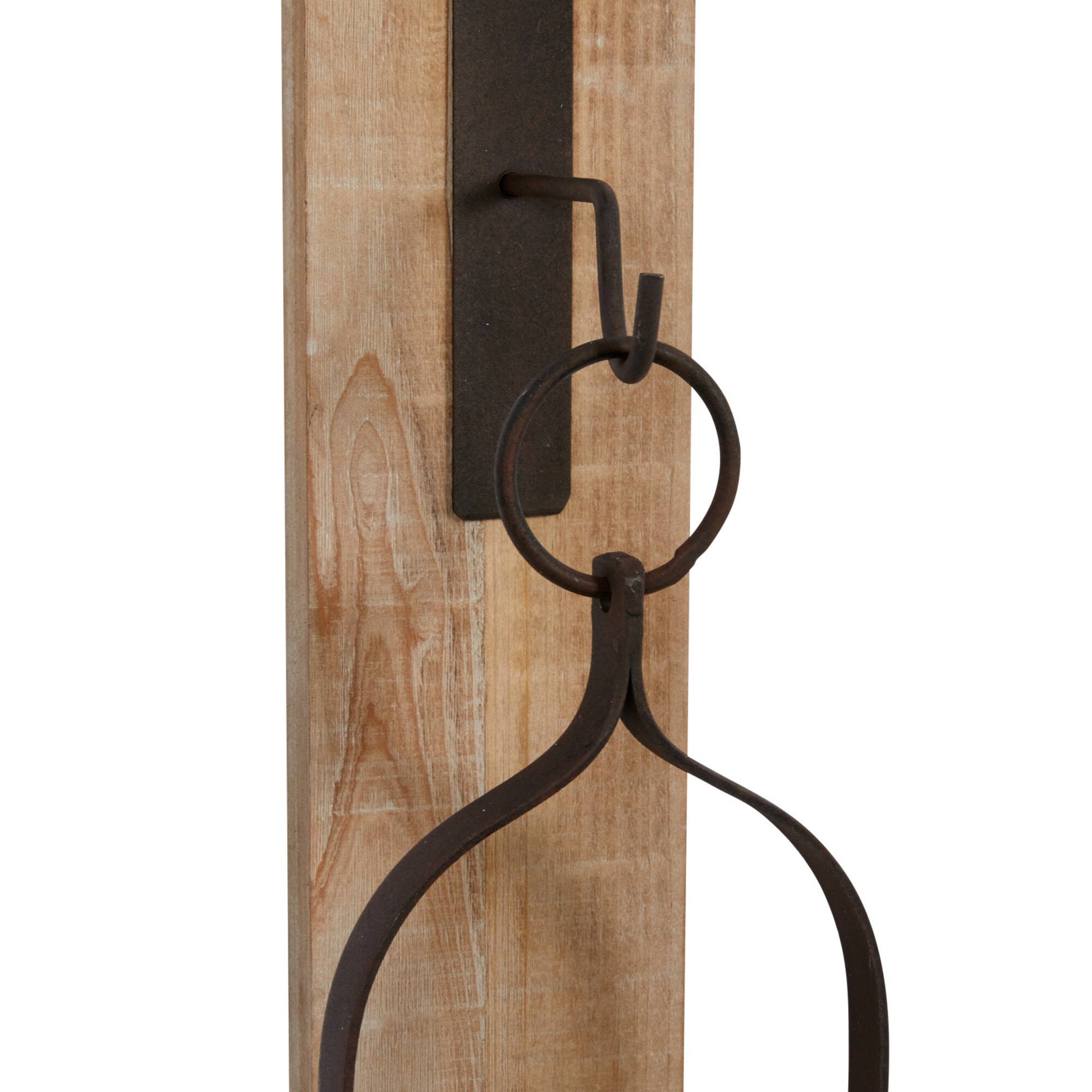 Black Wood Traditional Candlestick Holders, 23" x 6" x 6"